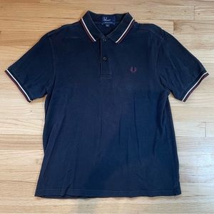 Fred Perry Men's Twin Tipped Polo Shirt M1200/248 - Navy/Red/White